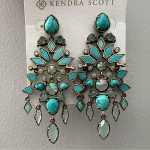 Kendra Scott turquoise statement earrings